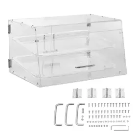 Svopes 711181403213 2-tier Pastry Display Case Commercial Acrylic Countertop Showcase Removable Sh