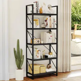 Beysh0001070be Taus 5-tier Industrial Bookshelf Vintage Bookcase Display Rack Ladder Storage Shelf