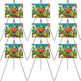 Thenshop Thenshop-metal-66 9 Pack Easel Display Stand For Sign - 63 Inch Lightweight Folding Metal