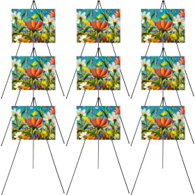 Thenshop-metal-66 Thenshop 9 Pack Easel Display Stand For Sign - 63 Inch Lightweight Folding Metal