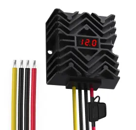 Pbxs-24t12-30a Thly Led Display And Mcu Dc 24v To 12v Converter With Inline Fuse On Cable Thick 16