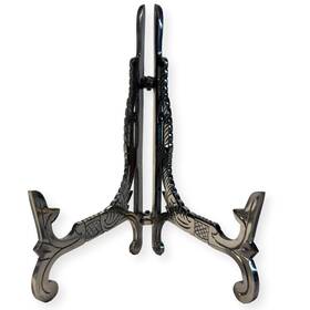 Thorness 31664 Large 10 Inch Metal Easel Antique Nickel Finish Plate Holder Display Stan