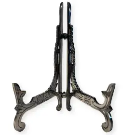 31664 Thorness Large 10 Inch Metal Easel Antique Nickel Finish Plate Holder Display Stan