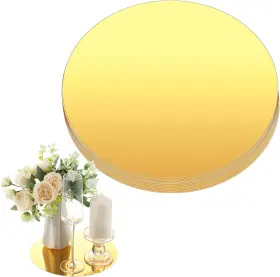 Dea-thyle-898 Thyle 12 Pcs 10 Inch Acrylic Round Mirrors For Tables Centerpieces Gold