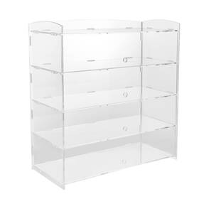Tiardocge 757582955654 4-tier Acrylic Display Case Bakery Pastry Clear