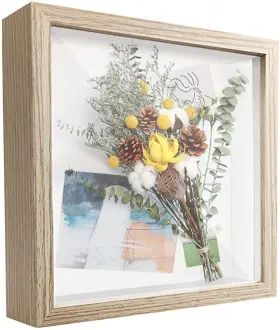 9898 Touyinger 8x8 Shadow Box Frame Display Case With Letter Stickers For