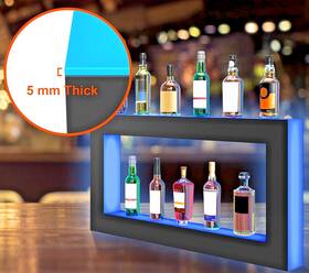 Universal Products Unv186311712234 Professional Vip Led Lighted Display Shelf Rf And App Control 48 Inch Wall Or Surface