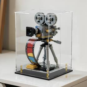 Uoyeet D1014 Action Figure Acrylic Display Case With Floating Shelf And Thick Base Uv-p