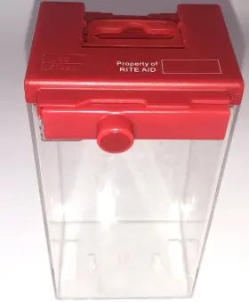 F7226 Uss 3 W 1/4 D 10ea 6 Inch X2 Retail Security Anti-theft Am Plastic Display Case-used