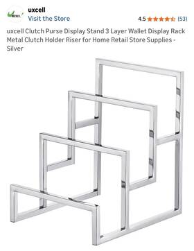 Uxcell A23030100ux0103 Clutch Purse Display Stand 3 Layer Wallet Rack
