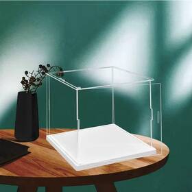 Vencena 27101 Side Opening Door Clear Acrylic Display Case-assemble Countertop Box With Whi
