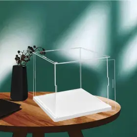 27101 Vencena Side Opening Door Clear Acrylic Display Case-assemble Countertop Box With Whi