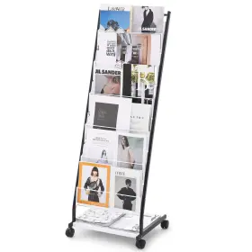 Dsx-magazinedisplayrack6633 Vevor Brochure Display Rack 6/4-tier Literature Stand 4/5 Wheels