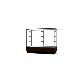 Waddell 014935716066 Merchandiser 48 Inch W X 40 H 20 D Counter Case Satin Finish Walnut Base