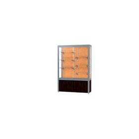 Waddell 10404ck-sn-w Challenger 48 Inch W X 66 H 16 D Floor Case Cork Back Satin Finish Walnut