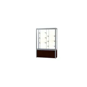 10404pb-sn-w Waddell Challenger 48 Inch W X 66 H 16 D Floor Case Plaque Back Satin Finish