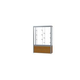 Waddell 10404wb-sn-k Challenger 48 Inch W X 66 H 16 D Floor Case White Back Satin Finish Lt