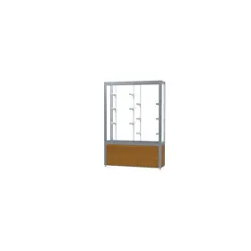 10404wb-sn-k Waddell Challenger 48 Inch W X 66 H 16 D Floor Case White Back Satin Finish Lt