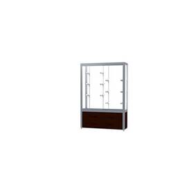 Waddell 10404wb-sn-w Challenger 48 Inch W X 66 H 16 D Floor Case White Back Satin Finish Walnut
