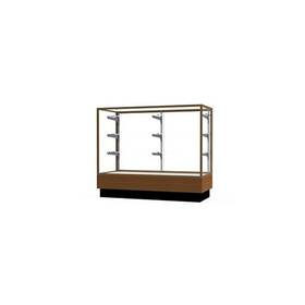 Waddell 2010-4-gd-lv Merchandiser 48 Inch W X 40 H 20 D Counter Case Champagne Finish Lt. Oak Base