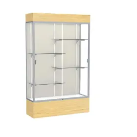 2174pb-sn-lv Waddell Reliant 48 Inch W X 80 H 16 D Lighted Floor Case Plaque Back Satin Finish