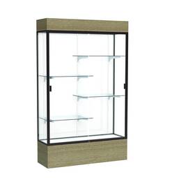 Waddell 2174wb-bz-dk Reliant 48 Inch W X 80 H 16 D Lighted Floor Case White Back Dk. Bronze