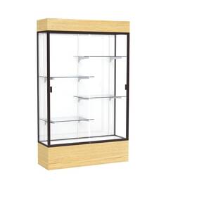Waddell 2174wb-bz-lv Reliant 48 Inch W X 80 H 16 D Lighted Floor Case White Back Dk. Bronze