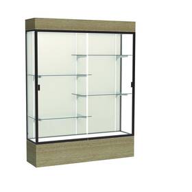 Waddell 2175pb-bz-dk Reliant 60 Inch W X 80 H 16 D Lighted Floor Case Plaque Back Dk. Bronze
