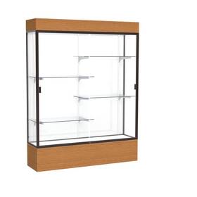 Waddell 2175wb-bz-mk Reliant 60 Inch W X 80 H 16 D Lighted Floor Case White Back Dk. Bronze