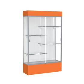 Waddell 3174wb-sn-or Spirit 48 Inch W X 80 H 16 D Lighted Floor Case White Back Satin Finish