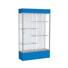 Waddell 3174wb-sn-ry Spirit 48 Inch W X 80 H 16 D Lighted Floor Case White Back Satin Finish