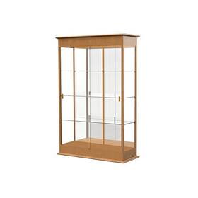 Waddell 691k-mb-mk Varsity 48 Inch W X 77 H 18 D Lighted Floor Case Sliding Doors Mirror Back