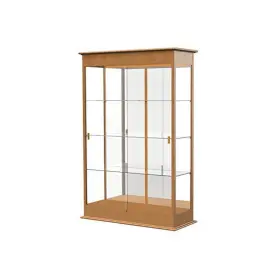 691k-mb-mk Waddell Varsity 48 Inch W X 77 H 18 D Lighted Floor Case Sliding Doors Mirror Back