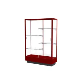 891m-wb-c Waddell Heritage 48 Inch W X 70 H 18 D Floor Case White Back Hardwood Cordovan Finish