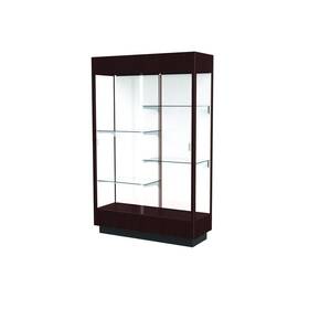 Waddell 893m-wb-j Heritage 48 Inch W X 76 H 18 D Floor Case White Back Hardwood Java Finish