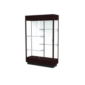 893m-wb-j Waddell Heritage 48 Inch W X 76 H 18 D Floor Case White Back Hardwood Java Finish