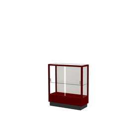 Waddell 8949m-pb-c Heritage 36 Inch W X 40 H 14 D Counter Case Plaque Back Hardwood Cordovan
