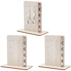 Wadorn Odis-wh0061-77a-us29 Wood Earring Display Stand With Measurements 4.13x2.56 Inch Jewellery