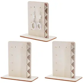 Odis-wh0061-77a-us29 Wadorn Wood Earring Display Stand With Measurements 4.13x2.56 Inch Jewellery