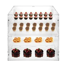 Cs518518 Wanlecy 3 Tray Acrylic Bakery Display Case 18.7 X 17.7 Inch Clear Countertop