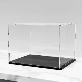 Wanlian 054114570751 Clear Acrylic Display Case Assemble Countertop Box Cube Organizer Stand