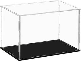 Wanlian 974449979460 Clear Acrylic Display Case Self-assembly Box With Black Base