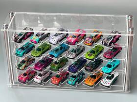 Wanmeizi 24diplay-011 Acrylic 1/64 Model Car Display Case With 4 Tiers Tabletop Parking Garage Shel