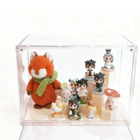 Riv001 Wesiniuy Diy Stackable Transparent Display Case For Figures Dustproof Acrylic