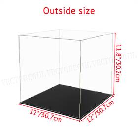 Wiseford 722998860342 Large Acrylic Display Case Box Action Figure Doll Collectibles Diecast Model Car