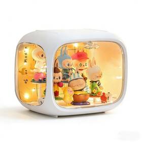 Wmm 635638682184 Clear Acrylic Display Case For Figures With Led Light Dustproof And Moisturepr