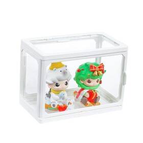 Wmm Yd264 Glass Display Case For Figures With Light Clear - 5.51x3.15x4.05 Inch
