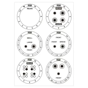 Wootile2022111701 Wootile 6 Stove Dials Sticker For Burner Cooktop Hob Cooker Top - White