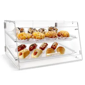 Pdc-2 Wutfly 2 Tray Pastry Display Case With Front And Rear Doors - 21 Inch X 17 12