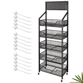 Xnklmyt Df-01 5 Tier Retail Display Rack Metal Snack With Black